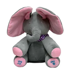 لعبة أطفال تفاعلية محشوة على شكل حيوانات فيل  Interactive Stuffed Animal Elephant Plush Toy Soft Plush