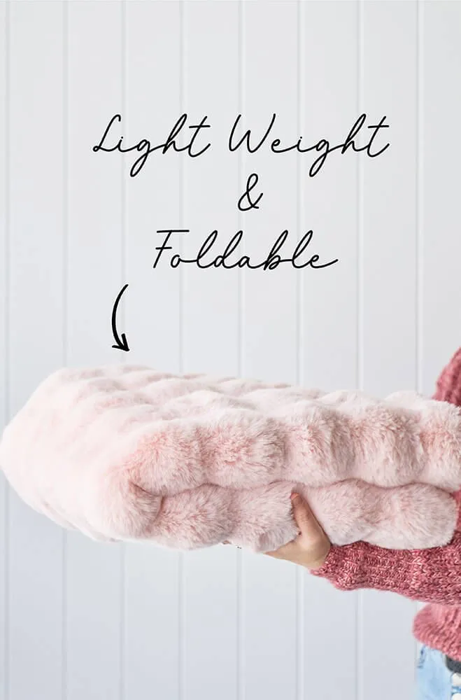 Bubble Washable Rug Blush