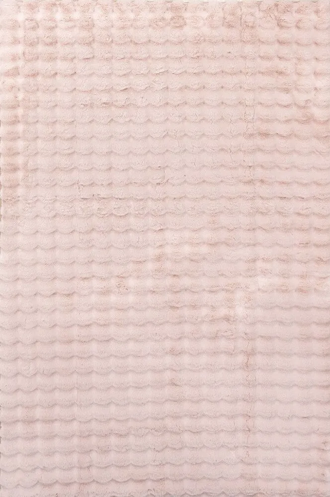 Bubble Washable Rug Blush