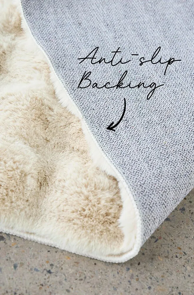 Bubble Washable Rug Natural