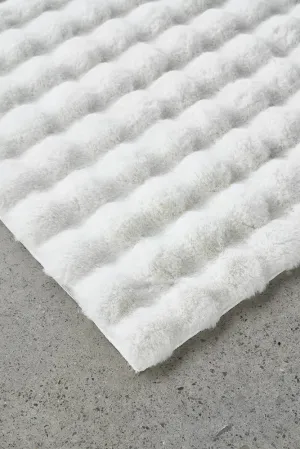 Bubble Washable Rug White