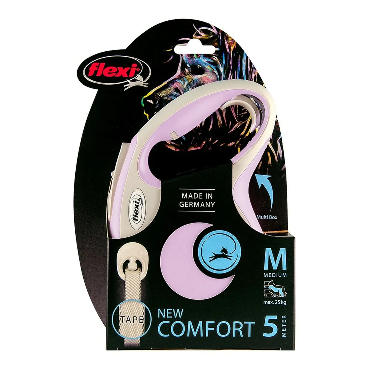 Dog Lead Flexi New Comfort Pink Size m