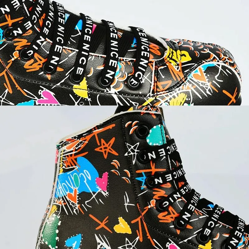 Double Row Roller Skates for Adults - Size 38 Graffiti Design