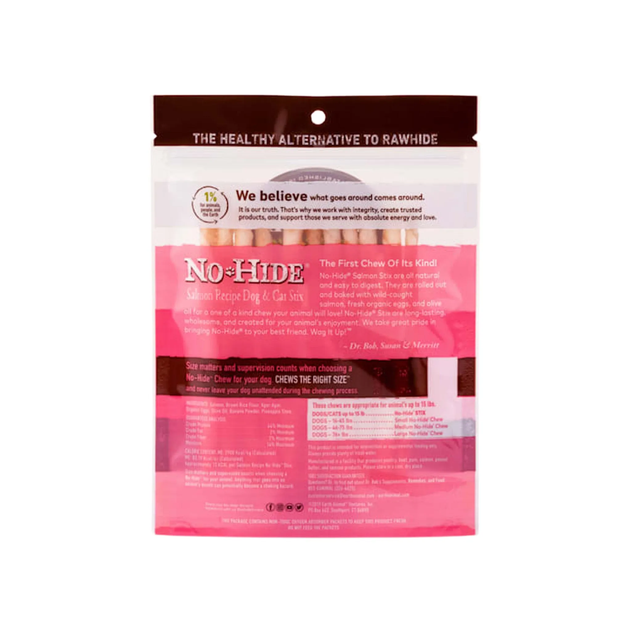 Earth Animal No-Hide Easily Digestible Rawhide Alternative Dog & Cat Stix Chews