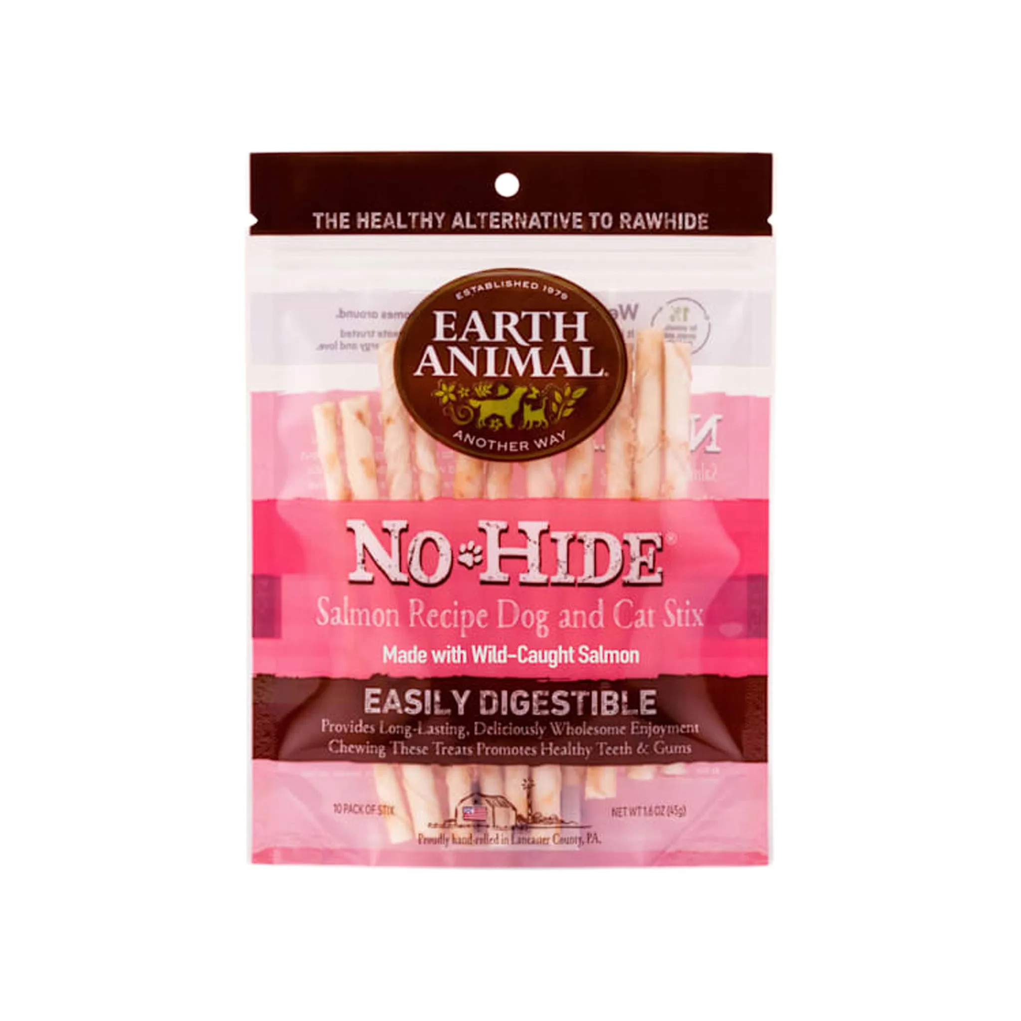 Earth Animal No-Hide Easily Digestible Rawhide Alternative Dog & Cat Stix Chews