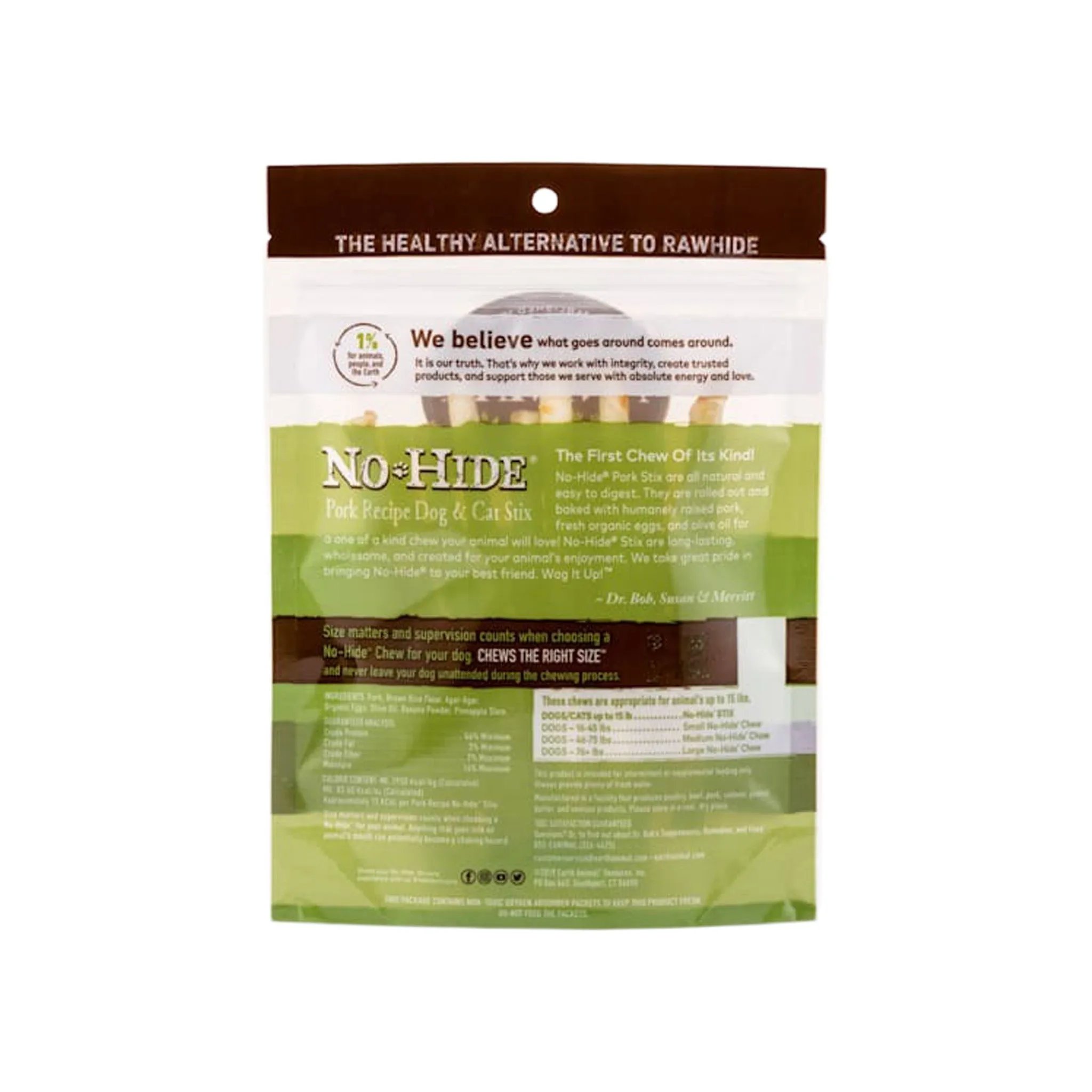Earth Animal No-Hide Easily Digestible Rawhide Alternative Dog & Cat Stix Chews