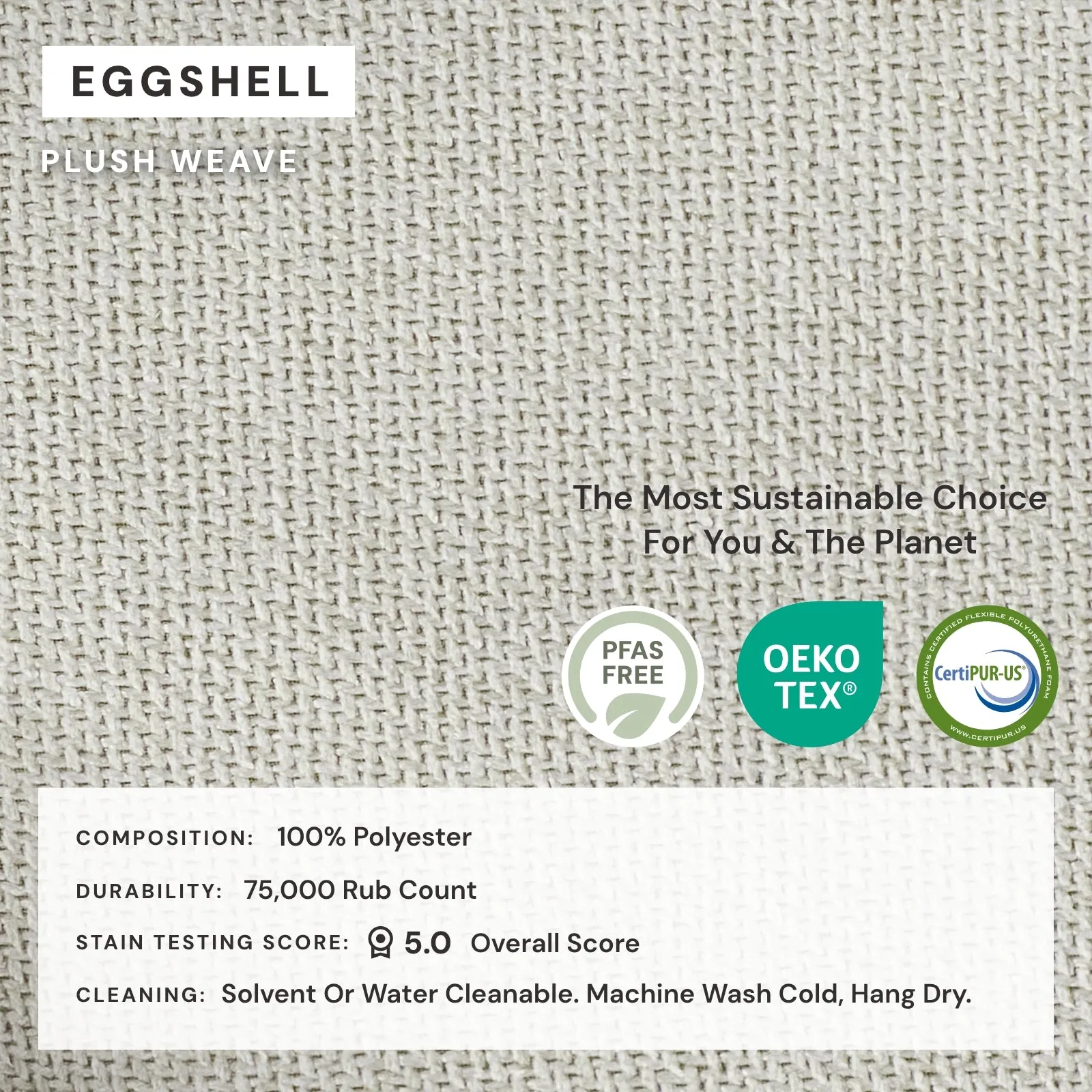 Elevate Comfort Layer Set for Armchair & Ottoman | Plush Weave in Eggshell