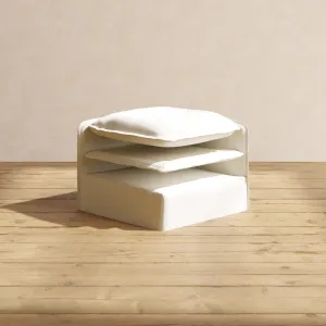 Elevate Comfort Layer Set for Armchair & Ottoman | Plush Weave in Eggshell