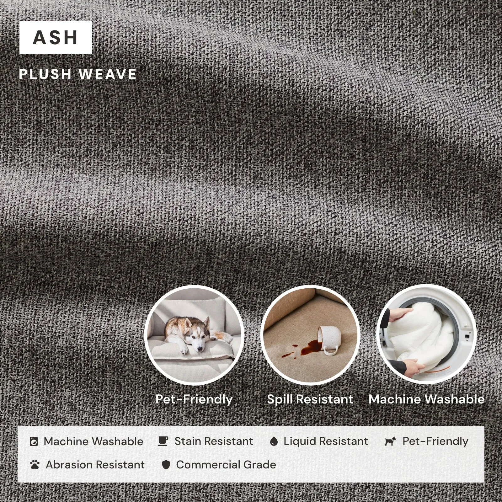 Elevate Comfort Layer Set for Armchair Set | Plush Weave in Ash