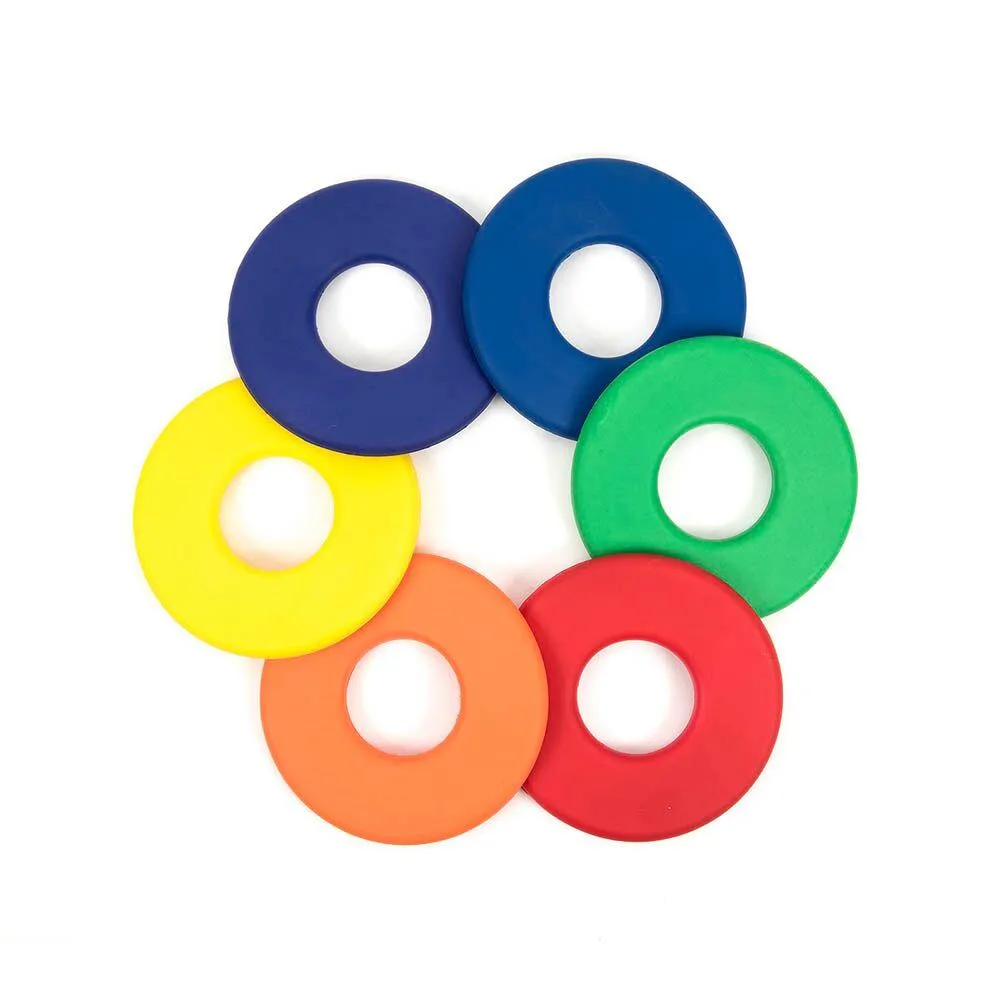 Flat Ring Foam Frisbees 6pk