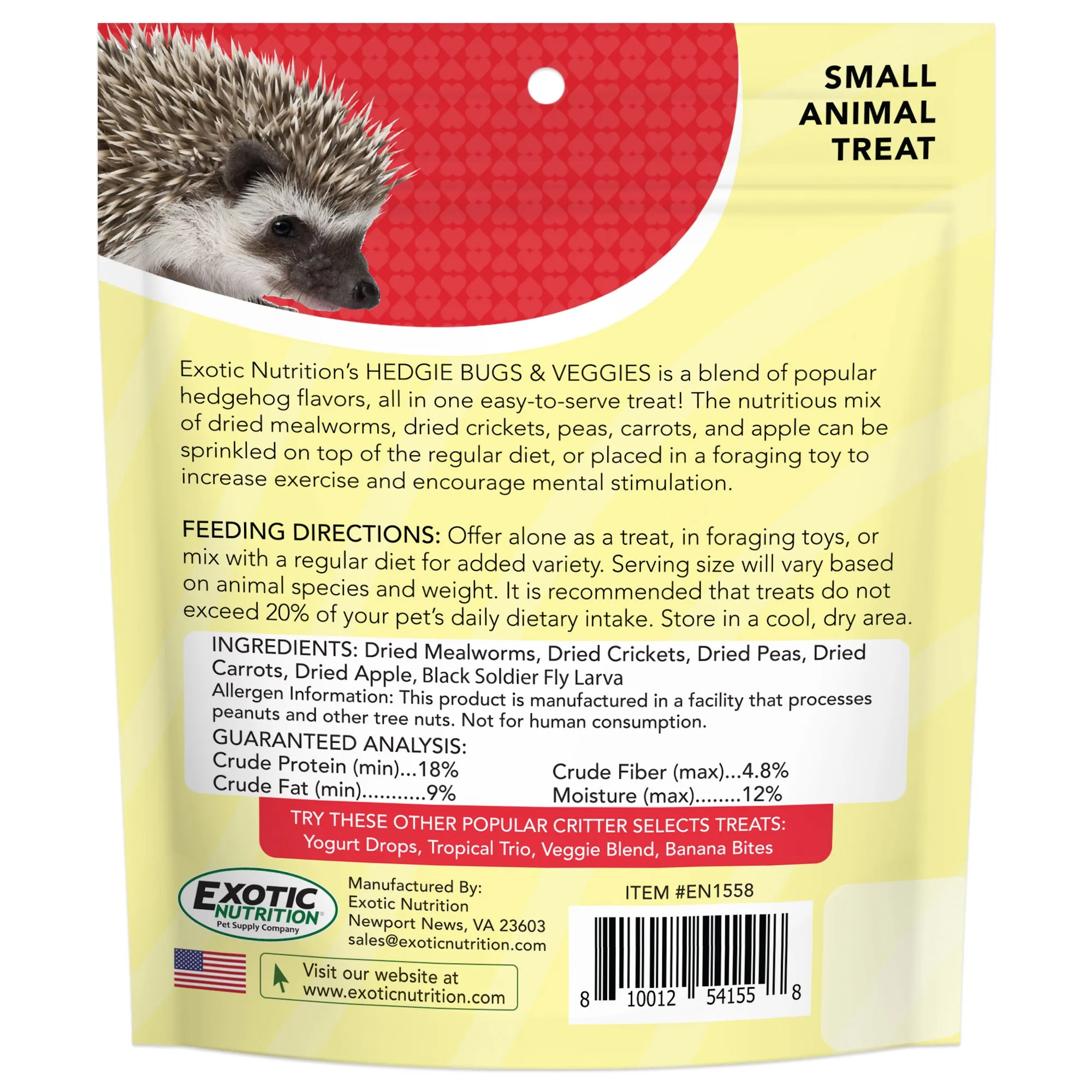 Hedgie Bugs & Veggie