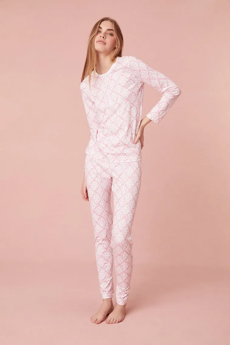 Roller Rabbit x LoveShackFancy Baby Bow Hearts Women's Pajama