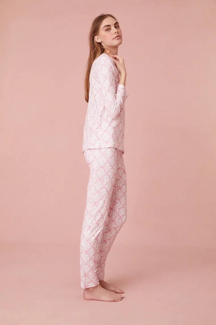 Roller Rabbit x LoveShackFancy Baby Bow Hearts Women's Pajama